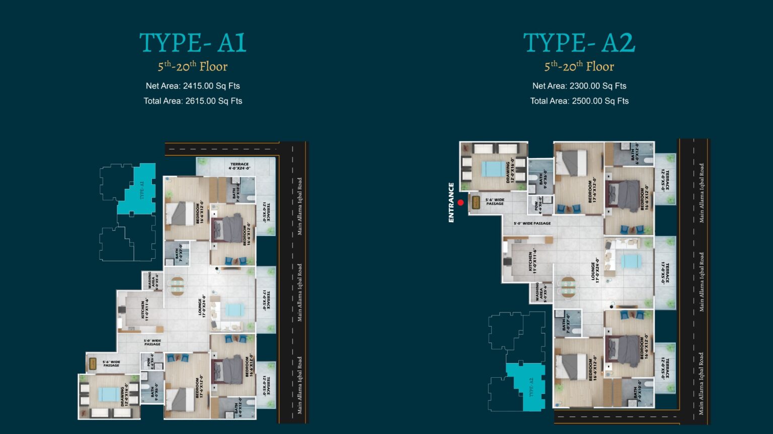 Faizan Sky Tower floor plan group 2 placeholder